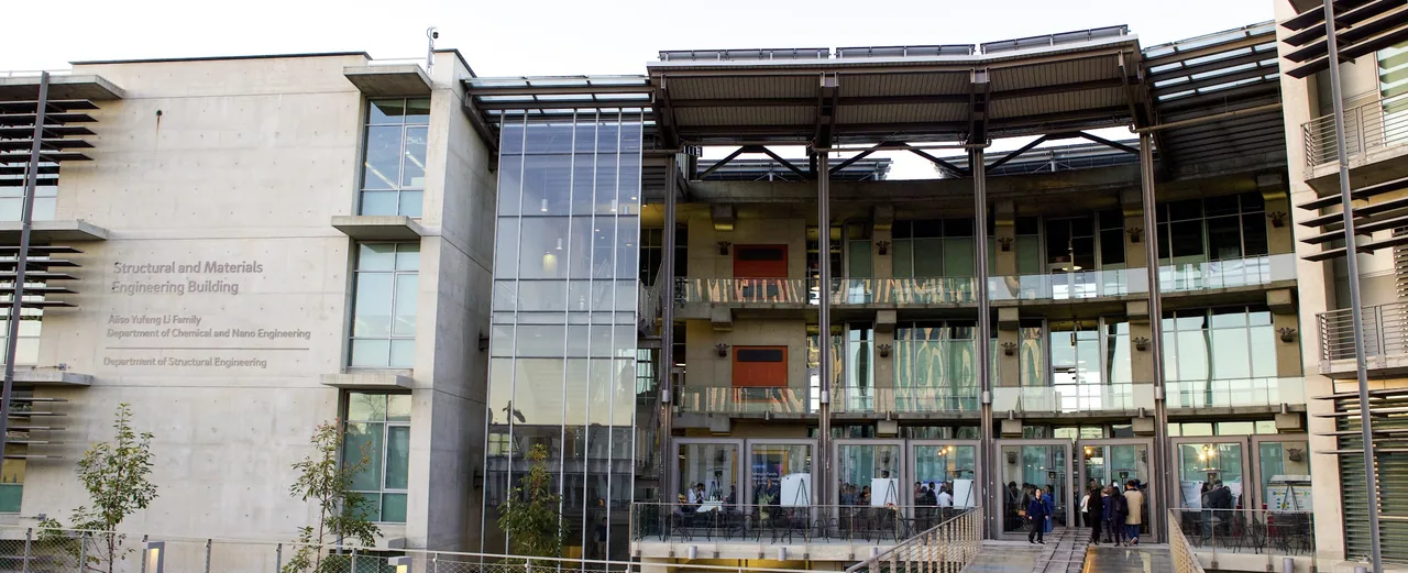 Courtyard of UC San Diego’s Structural and Materials Engineering building, home of the Materials Research Center